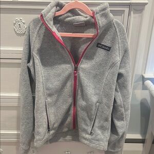 Columbia Gray and Pink Athletic fleece